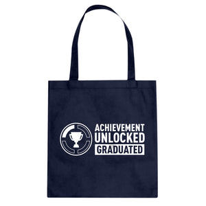 Achievement Unlocked Graduated Cotton Canvas Tote Bag