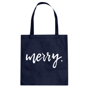 Merry. Cotton Canvas Tote Bag