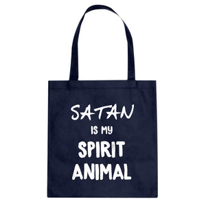 Satan is my Spirit Animal Cotton Canvas Tote Bag