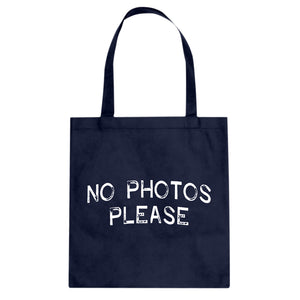 No Photos Please Cotton Canvas Tote Bag