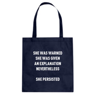 Tote She Persisted Venus Fist Canvas Tote Bag
