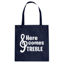 Here Comes Treble Cotton Canvas Tote Bag