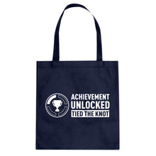 Achievement Unlocked Tied the Knot Cotton Canvas Tote Bag