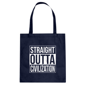 Straight Outta Civilization Cotton Canvas Tote Bag
