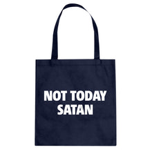 Not Today Satan Cotton Canvas Tote Bag