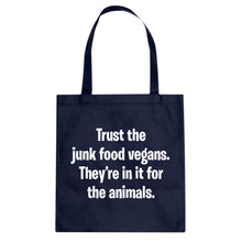 Junk Food Vegans Cotton Canvas Tote Bag