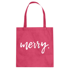 Merry. Cotton Canvas Tote Bag