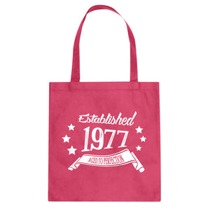 Tote Established 1977 Canvas Tote Bag