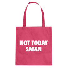 Not Today Satan Cotton Canvas Tote Bag