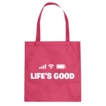 Life's Good Cotton Canvas Tote Bag