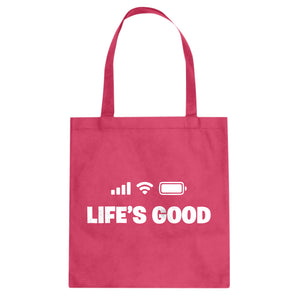 Life's Good Cotton Canvas Tote Bag