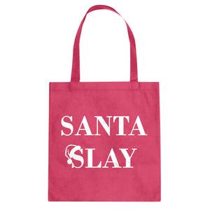 Santa Slay Cotton Canvas Tote Bag