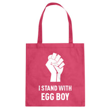 I Stand with Egg Boy Cotton Canvas Tote Bag
