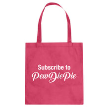 Subscribe to PewDiePie Cotton Canvas Tote Bag