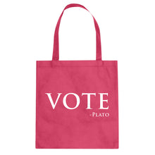 Vote -Plato Cotton Canvas Tote Bag
