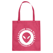 Storming Area 51 Cotton Canvas Tote Bag