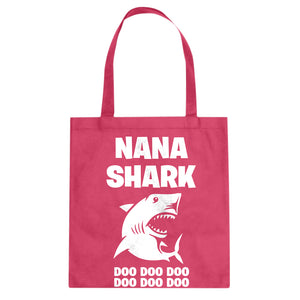 Nana Shark Cotton Canvas Tote Bag