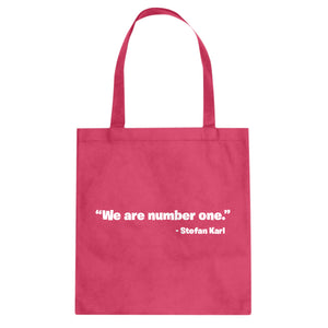 We are Number One Cotton Canvas Tote Bag