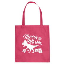 Merry Rex-Mas Cotton Canvas Tote Bag