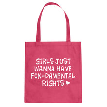 Tote Girls Wanna Have Fundamental Rights Canvas Tote Bag