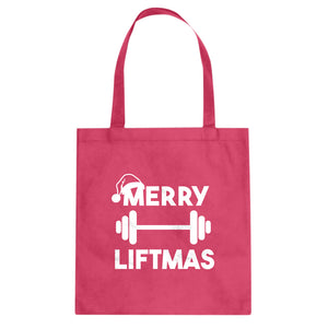 Merry Liftmas Cotton Canvas Tote Bag