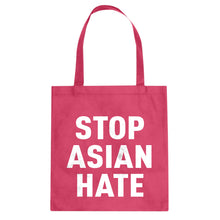 STOP ASIAN HATE Cotton Canvas Tote Bag
