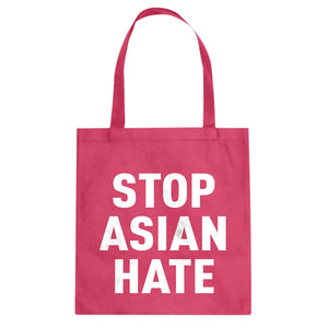 STOP ASIAN HATE Cotton Canvas Tote Bag