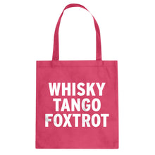 WHISKY TANGO FOXTROT Cotton Canvas Tote Bag