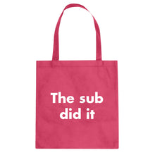 Tote The Sub Did it Canvas Tote Bag