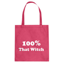 100% That Witch Cotton Canvas Tote Bag