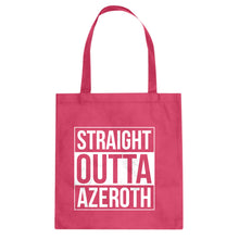 Straight Outta Azeroth Cotton Canvas Tote Bag