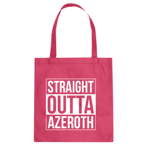 Straight Outta Azeroth Cotton Canvas Tote Bag