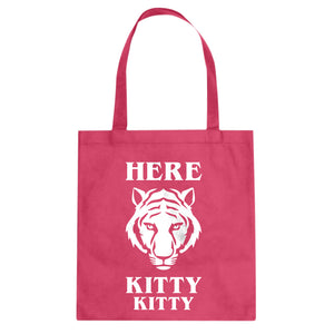 Here Kitty Kitty Cotton Canvas Tote Bag