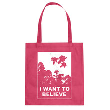 I Want to Believe Super Girls Cotton Canvas Tote Bag