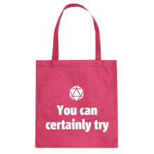 You Can Certainly Try DnD Cotton Canvas Tote Bag
