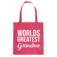 World's Greatest Grandma Cotton Canvas Tote Bag