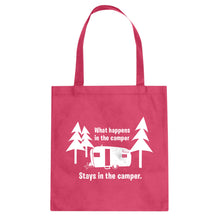 What Happens in the Camper Cotton Canvas Tote Bag