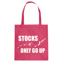 STOCKS ONLY GO UP Cotton Canvas Tote Bag