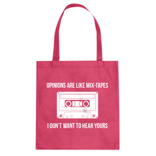 Opinions are like Mixtapes Cotton Canvas Tote Bag