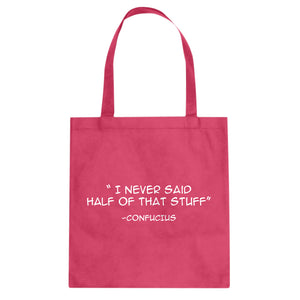 Confucius say Cotton Canvas Tote Bag