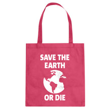 Save the Earth or Die Cotton Canvas Tote Bag