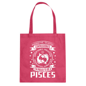 Tote Pisces Astrology Zodiac Sign Canvas Tote Bag