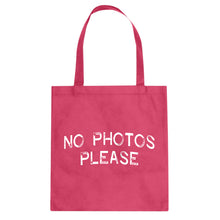 No Photos Please Cotton Canvas Tote Bag