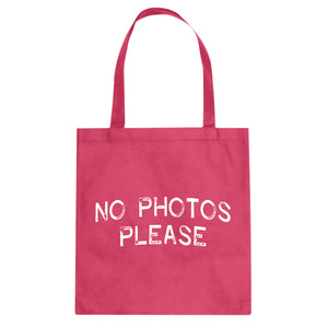 No Photos Please Cotton Canvas Tote Bag