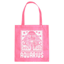 Tote Aquarius Zodiac Astrology Canvas Tote Bag
