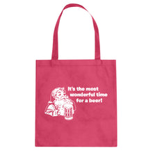 It's the Most Wonderful Time for a Beer Cotton Canvas Tote Bag