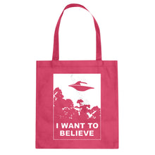 I Want to Believe Cotton Canvas Tote Bag
