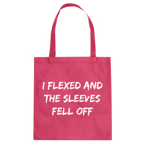 I Flexed and the Sleeves Fell Off Cotton Canvas Tote Bag