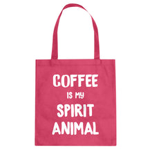 Coffee is my Spirit Animal Cotton Canvas Tote Bag