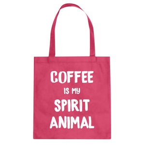 Coffee is my Spirit Animal Cotton Canvas Tote Bag